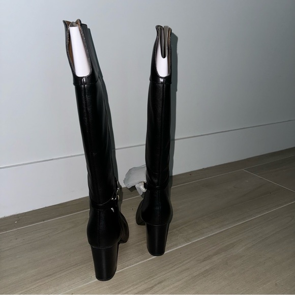 IMAN Black Leather Boots 9.5W - Picture 4 of 6